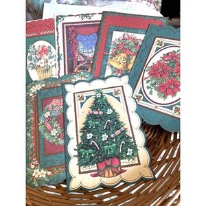 Vintage Embossed Christmas Cards Raphael Tuck + Sons  12 Pcs